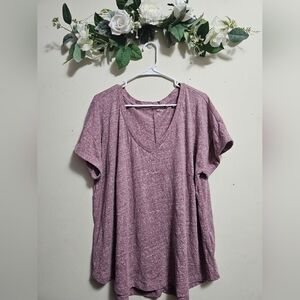 NWOT Mauve V Neck tee